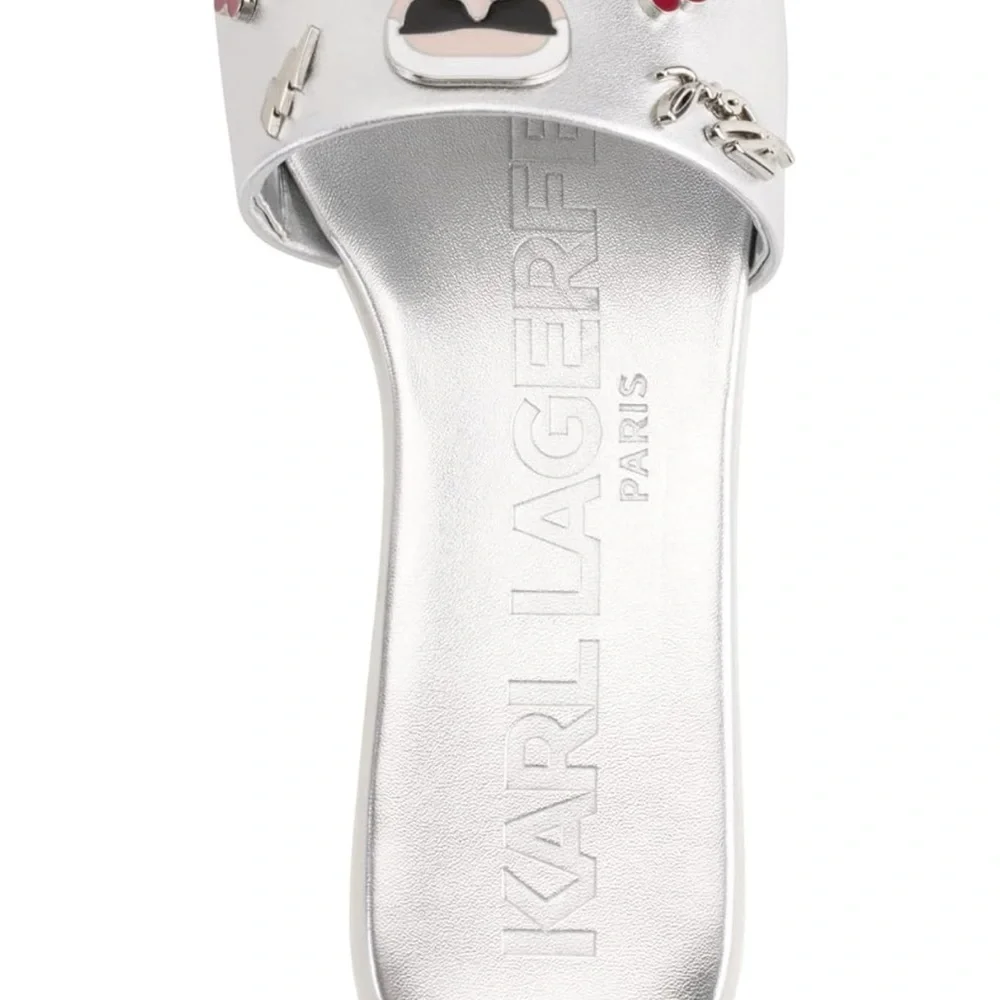 Jeslyn Stud Slide Sandal Karl Lagerfeld Paris silver 7.5 women’s